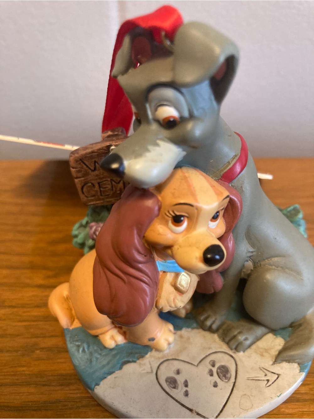 Disney Lady and The Tramp Wet Cement Sketchbook ornament with tag from 2014 - Picture 2 of 3